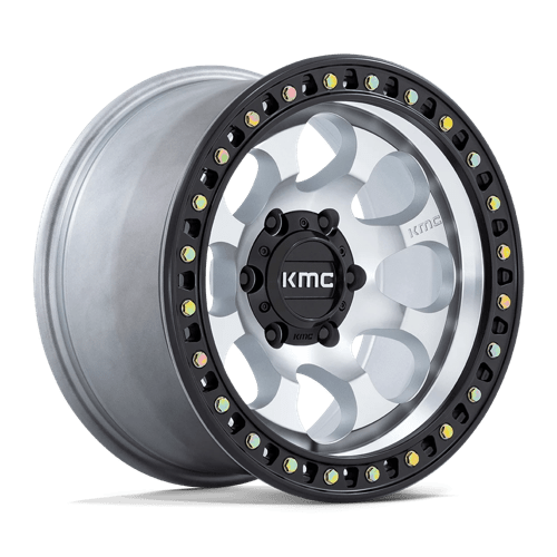 18X9 KMC KM550 RIOT SBL 5X5.0 18MM MACHINED WITH SATIN BLACK LIP