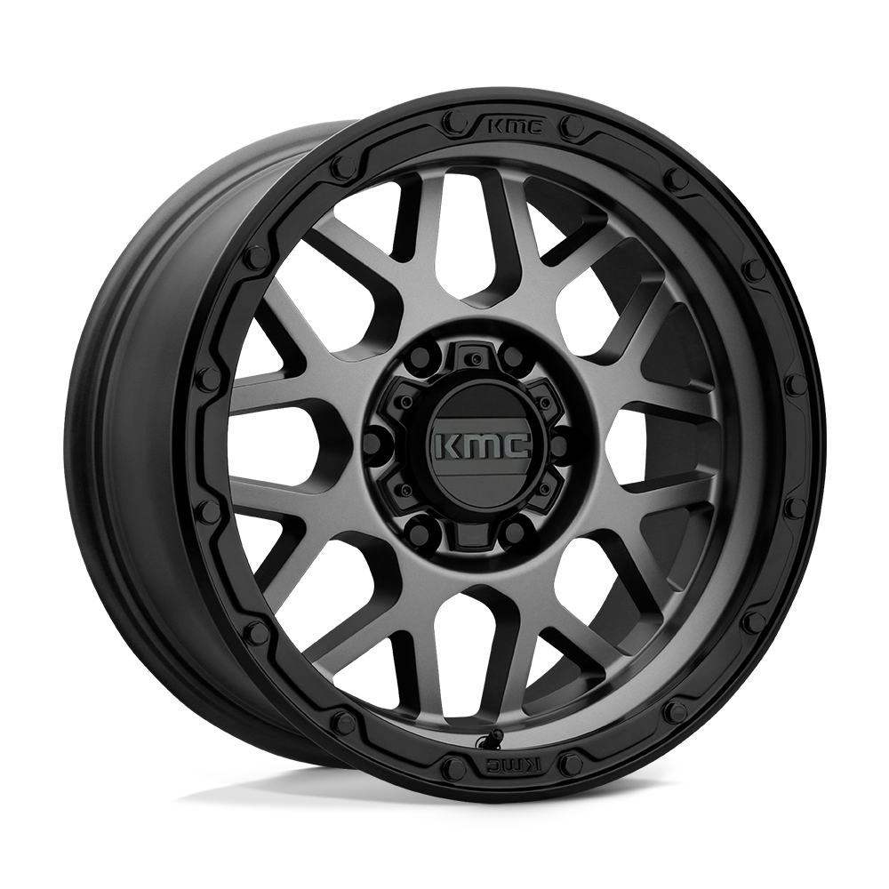 18X8.5 KMC KM535 GRENADE OFF-ROAD 6X135 0MM MATTE GRAY MATTE BLACK LIP