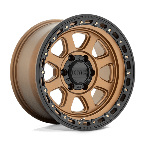 18X9 KMC KM548 CHASE 8X6.5 0MM MATTE BRONZE WITH BLACK LIP