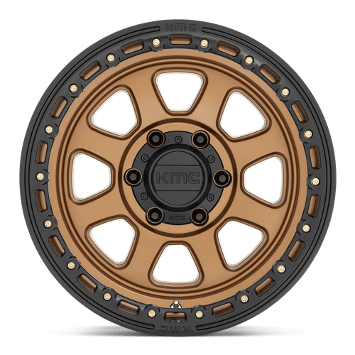 18X9 KMC KM548 CHASE 8X6.5 18MM MATTE BRONZE WITH BLACK LIP