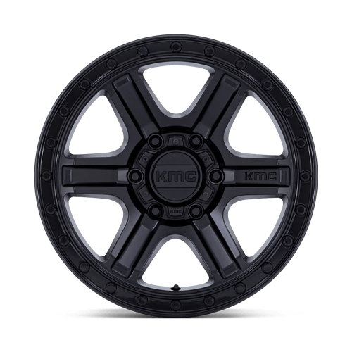 18X9 KMC KM551 OUTRUN 6X5.5 18MM MATTE BLACK WITH GLOSS BLACK LIP