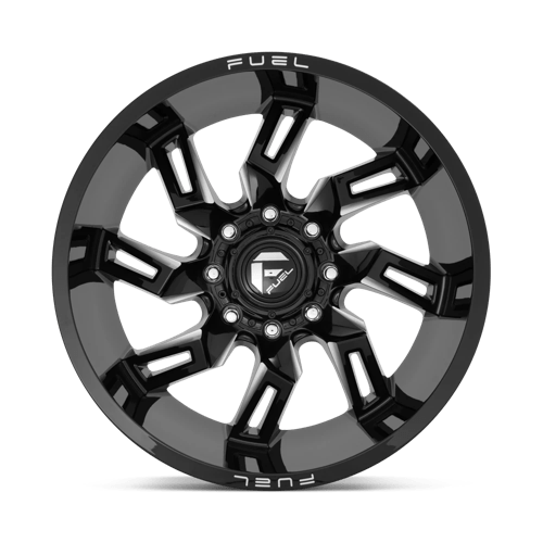 22X10 Fuel 1PC D747 LOCKDOWN 6X5.5 -18MM GLOSS BLACK MILLED