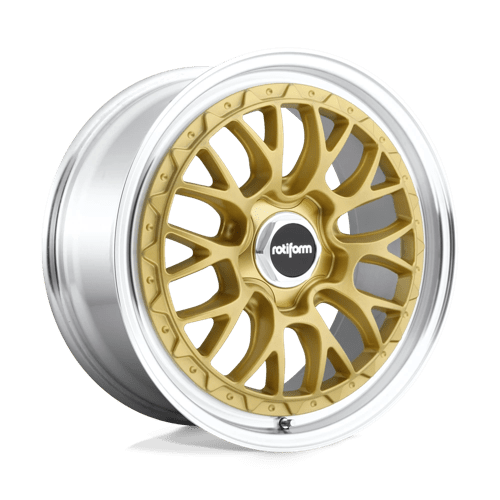 18X8.5 Rotiform 1PC R156 LSR 5X112 45MM MATTE GOLD MACHINED