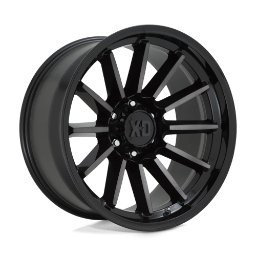 20X10 XD XD855 LUXE 5X5.5 -18MM GLOSS BLACK MACHINED WITH GRAY TINT