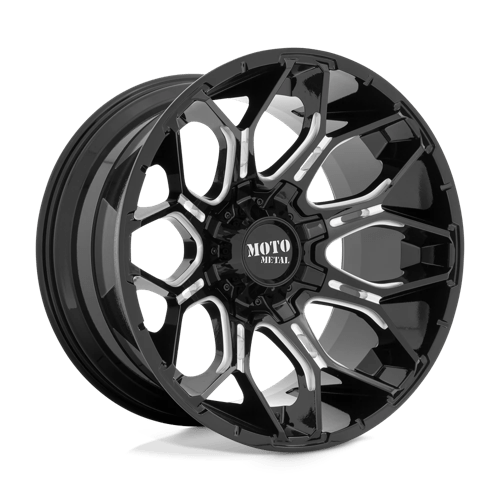 22X12 Moto Metal MO808 SNIPER 8X170 -44MM GLOSS BLACK MILLED