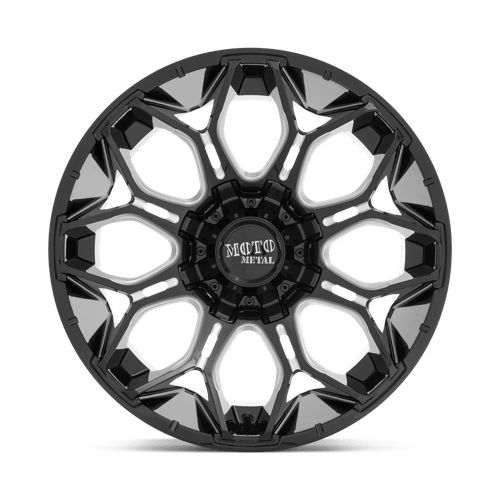 22X12 Moto Metal MO808 SNIPER 8X170 -44MM GLOSS BLACK MILLED