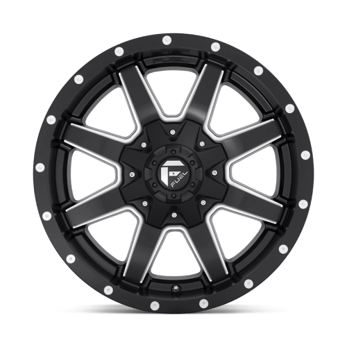 17X6.5 Fuel 1PC D538 MAVERICK 8X6.5 -140MM MATTE BLACK MILLED