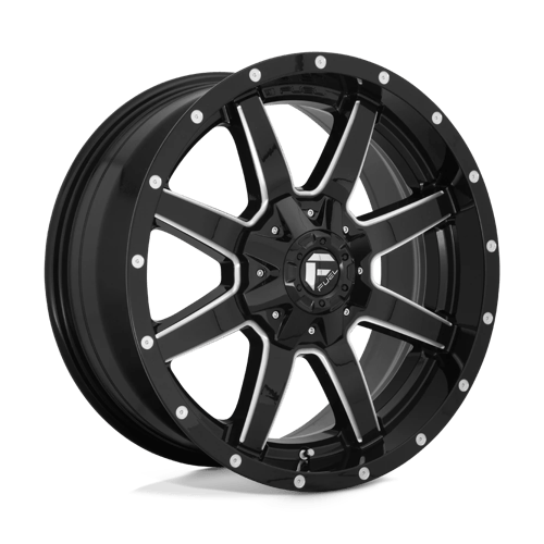 22X12 Fuel 1PC D610 MAVERICK 5X5.5/150 -44MM GLOSS BLACK MILLED