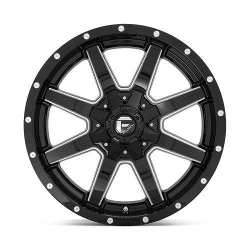 17X9 Fuel 1PC D610 MAVERICK 5X4.5/5.0 -12MM GLOSS BLACK MILLED