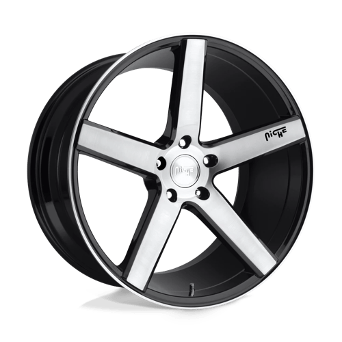 18X8 Niche 1PC M124 MILAN 5X4.5 40MM GLOSS BLACK BRUSHED