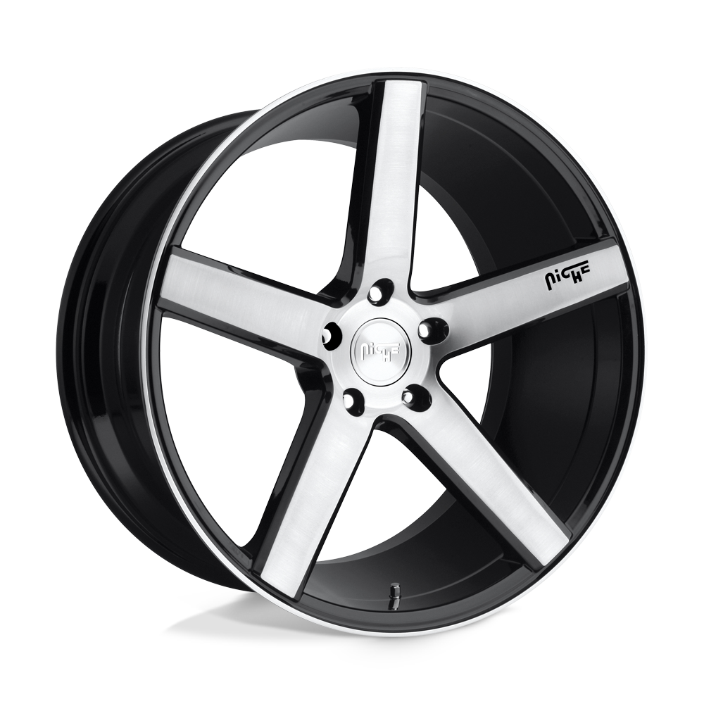 18X8 Niche 1PC M124 MILAN 5X4.5 40MM GLOSS BLACK BRUSHED