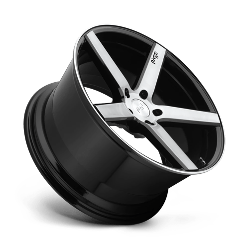 18X8 Niche 1PC M124 MILAN 5X4.5 40MM GLOSS BLACK BRUSHED