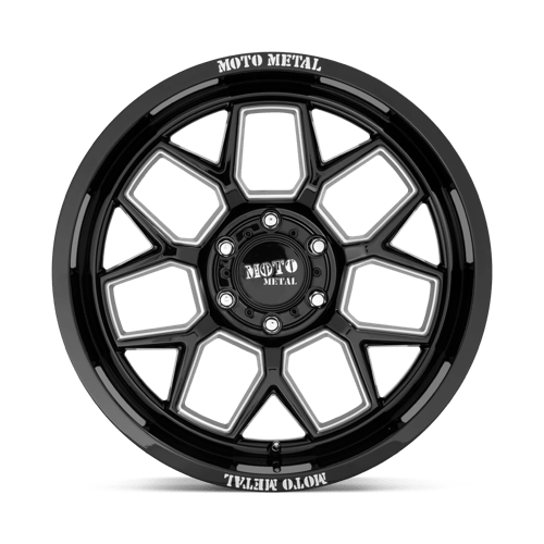 20X10 Moto Metal MO803 BANSHEE 6X135 -18MM GLOSS BLACK MILLED