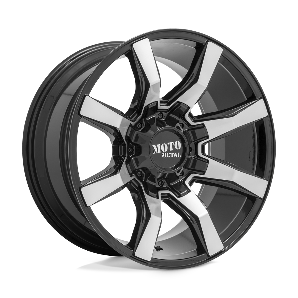 22X10 Moto Metal MO804 SPIDER 5X5.0/5.5 -18MM GLOSS BLACK MACHINED