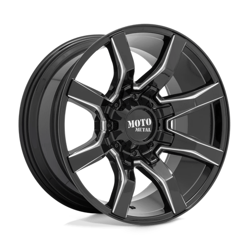 20X10 Moto Metal MO804 SPIDER 5X5.5/150 -18MM GLOSS BLACK MILLED