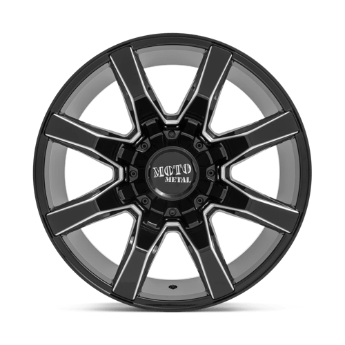 20X10 Moto Metal MO804 SPIDER 5X5.5/150 -18MM GLOSS BLACK MILLED