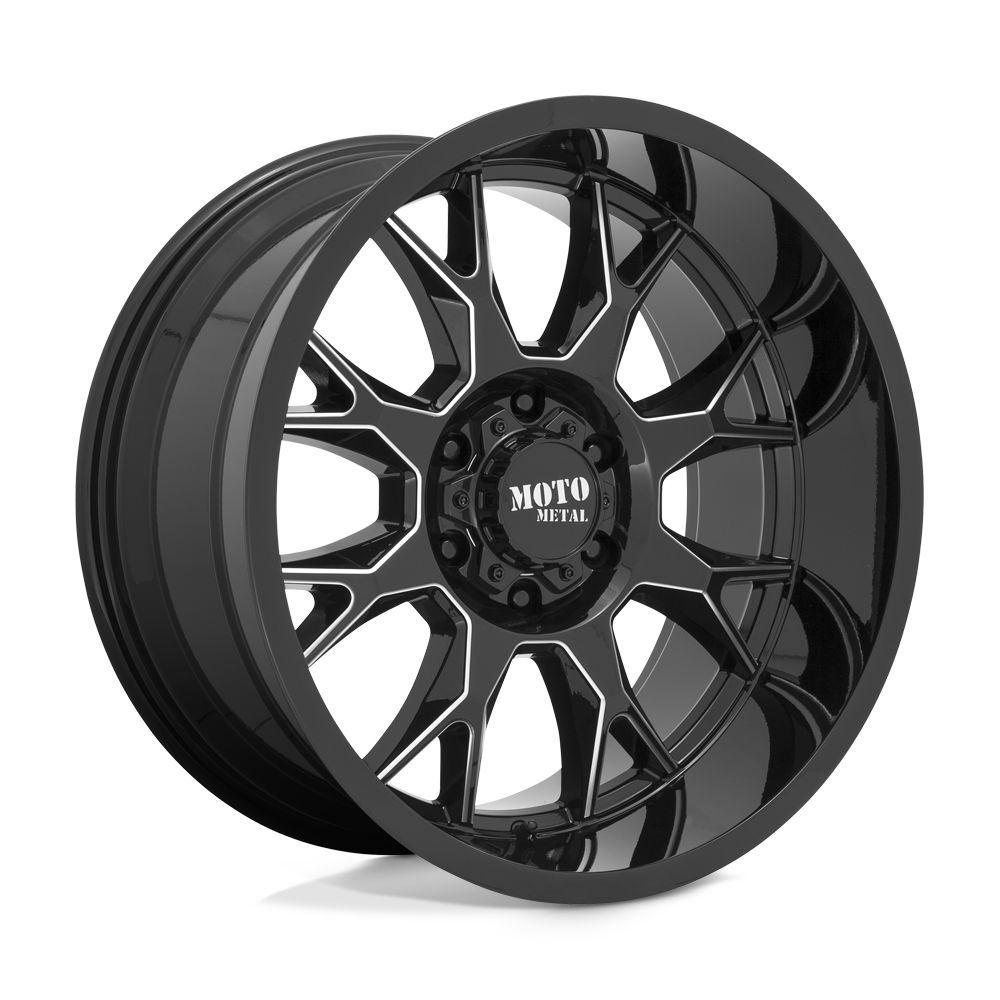 20X9 Moto Metal MO806 5X5.0 0MM GLOSS BLACK MILLED