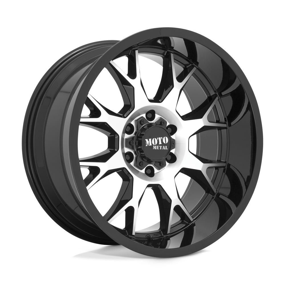 22X12 Moto Metal MO806 6X5.5 -44MM GLOSS BLACK MACHINED