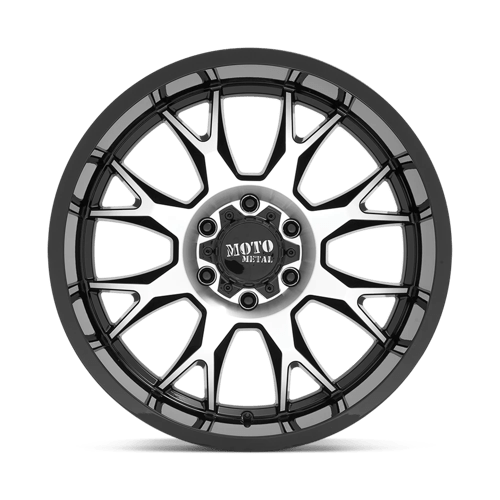 22X12 Moto Metal MO806 6X5.5 -44MM GLOSS BLACK MACHINED