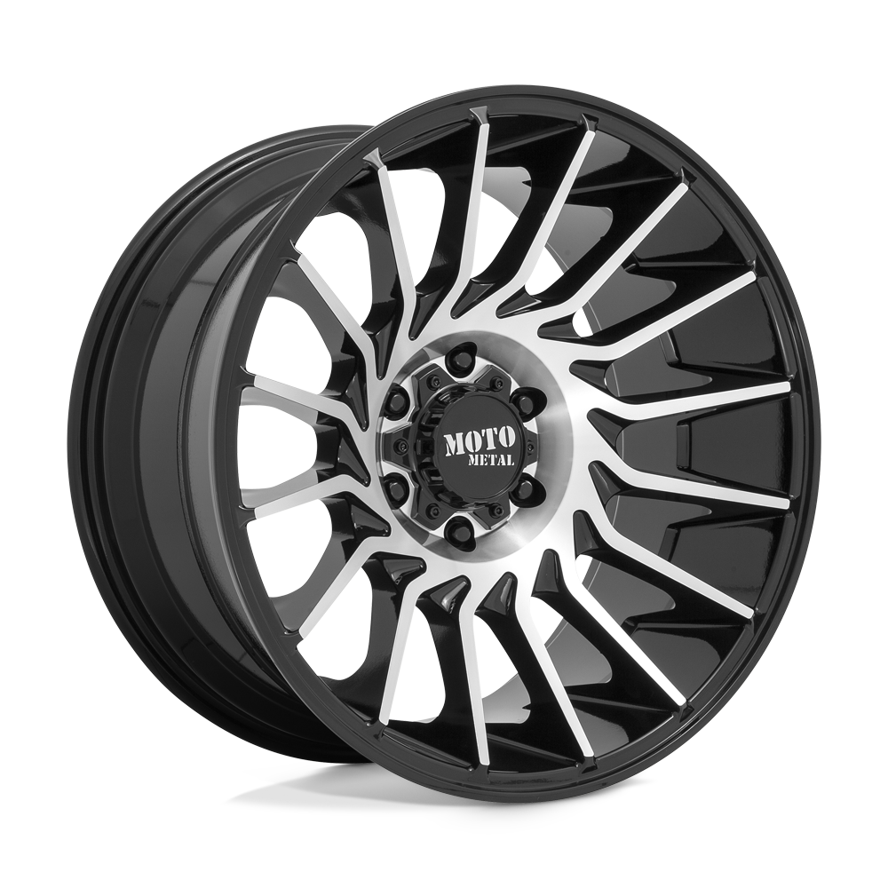 22X10 Moto Metal MO807 6X135 -18MM GLOSS BLACK MACHINED