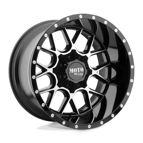 22X10 Moto Metal MO986 SIEGE 5X5.0/5.5 -18MM GLOSS BLACK MACHINED