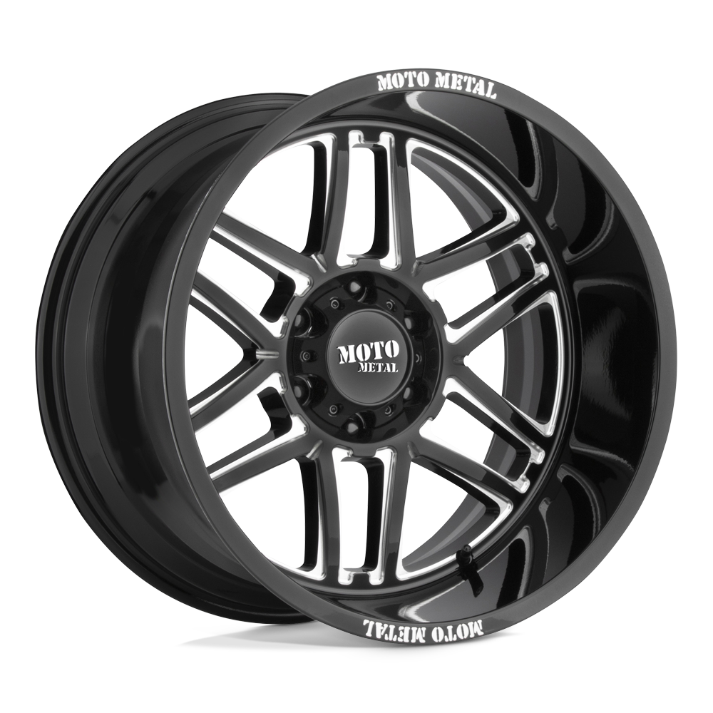 20X10 Moto Metal MO992 FOLSOM 8X180 -18MM GLOSS BLACK MILLED