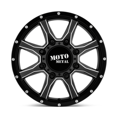 20X8.25 Moto Metal MO995 8X210 127MM SATIN BLACK MILLED - FRONT