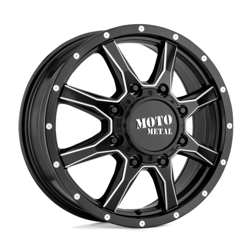 20X8.25 Moto Metal MO995 8X210 127MM SATIN BLACK MILLED - FRONT