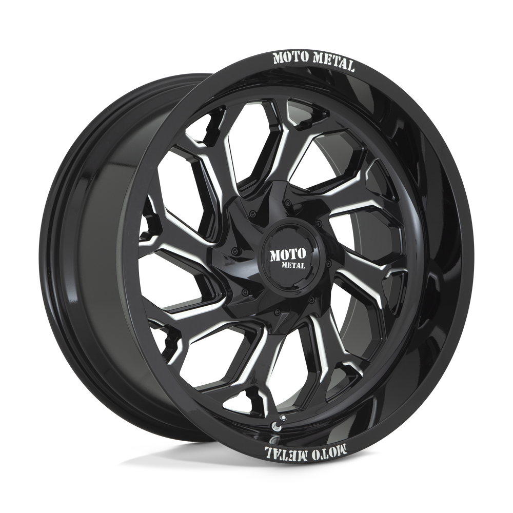 20X10 Moto Metal MO999 5X5.0/5.5 -18MM GLOSS BLACK MILLED