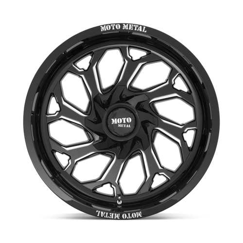 20X10 Moto Metal MO999 5X5.0/5.5 -18MM GLOSS BLACK MILLED