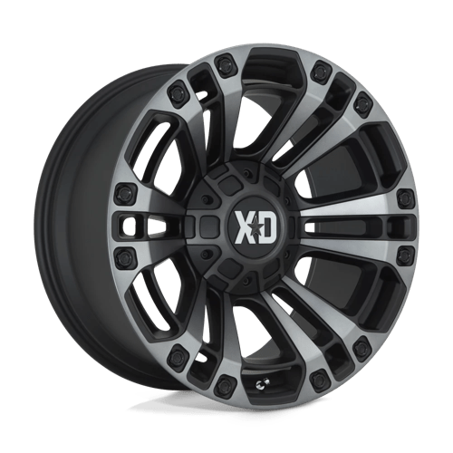 20X9 XD XD851 MONSTER 3 5X5.0/5.5 18MM SATIN BLACK WITH GRAY TINT