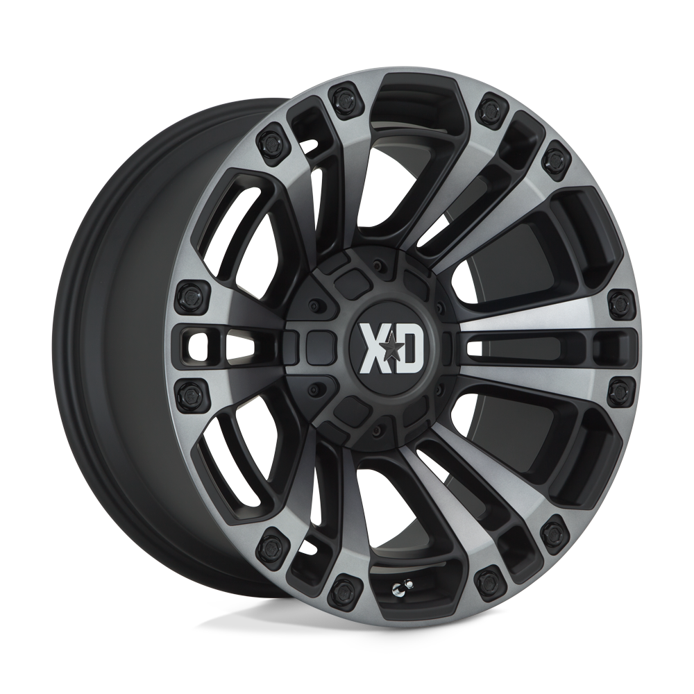 20X9 XD XD851 MONSTER 3 5X5.0/5.5 18MM SATIN BLACK WITH GRAY TINT