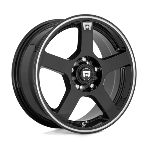 17X7 Motegi MR116 FS5 5X100/4.5 40MM GLOSS BLACK MACHINED FLANGE