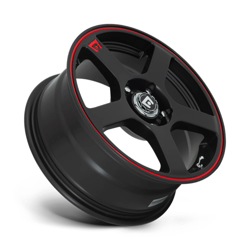 18X8 Motegi MR116 FS5 5X112/4.5 45MM MATTE BLACK RED RACING STRIPE