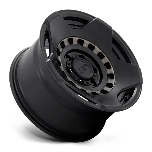 17X9 Black Rhino MUZZLE 5X5.0 -18MM MATTE BLACK W/ MACHINED TINTED RING