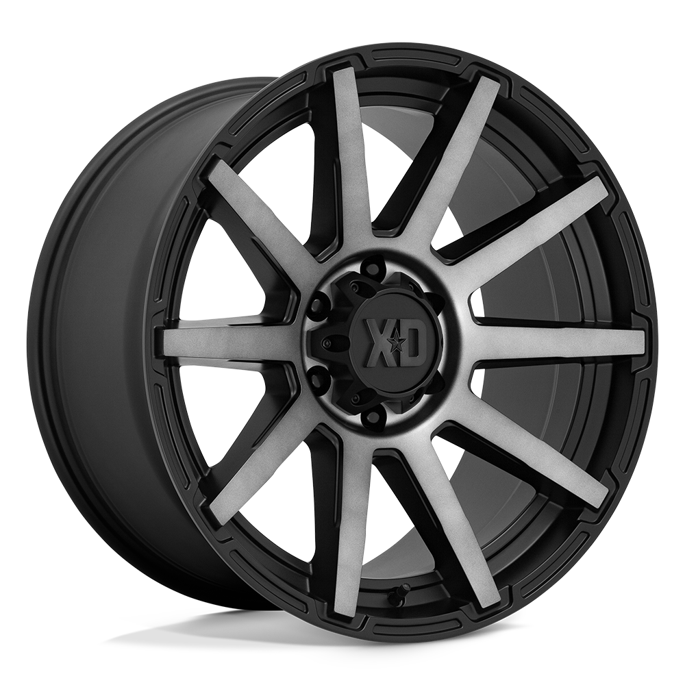 20X10 XD XD847 OUTBREAK 6X5.5 -18MM SATIN BLACK WITH GRAY TINT