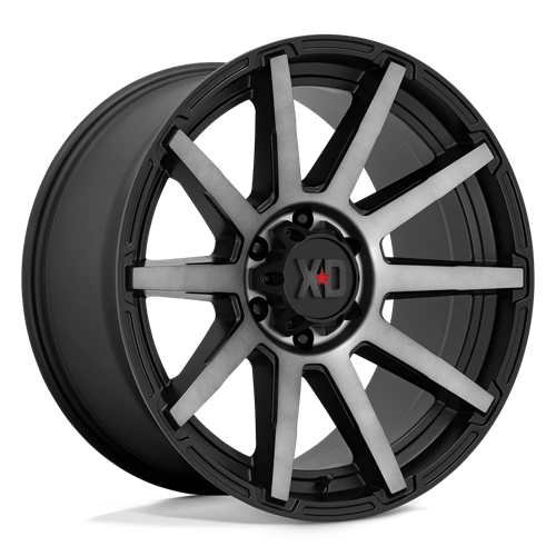 20X10 XD XD847 OUTBREAK 5X5.0 -18MM SATIN BLACK WITH GRAY TINT