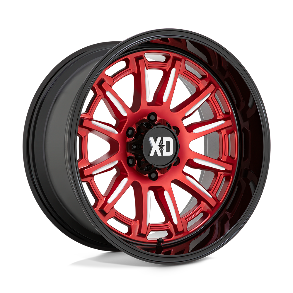 20X9 XD XD865 PHOENIX 6X135 0MM CANDY RED MILLED WITH BLACK LIP