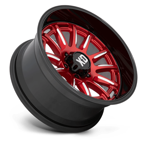 20X10 XD XD865 PHOENIX 6X135 -18MM CANDY RED MILLED WITH BLACK LIP