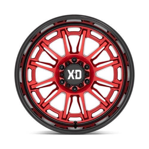 20X10 XD XD865 PHOENIX 6X135 -18MM CANDY RED MILLED WITH BLACK LIP