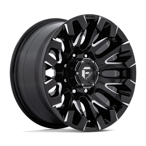 18X9 Fuel 1PC D828 QUAKE 8X6.5 1MM GLOSS BLACK MILLED