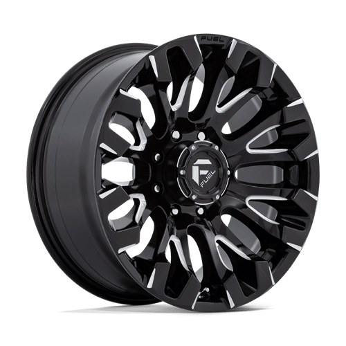 20X9 Fuel 1PC D828 QUAKE 8X170 1MM GLOSS BLACK MILLED