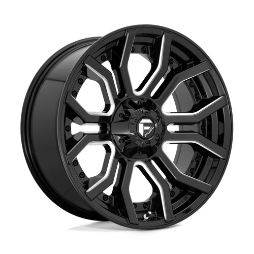 22X10 Fuel 1PC D711 RAGE 5X5.0/5.5 -18MM GLOSS BLACK MILLED