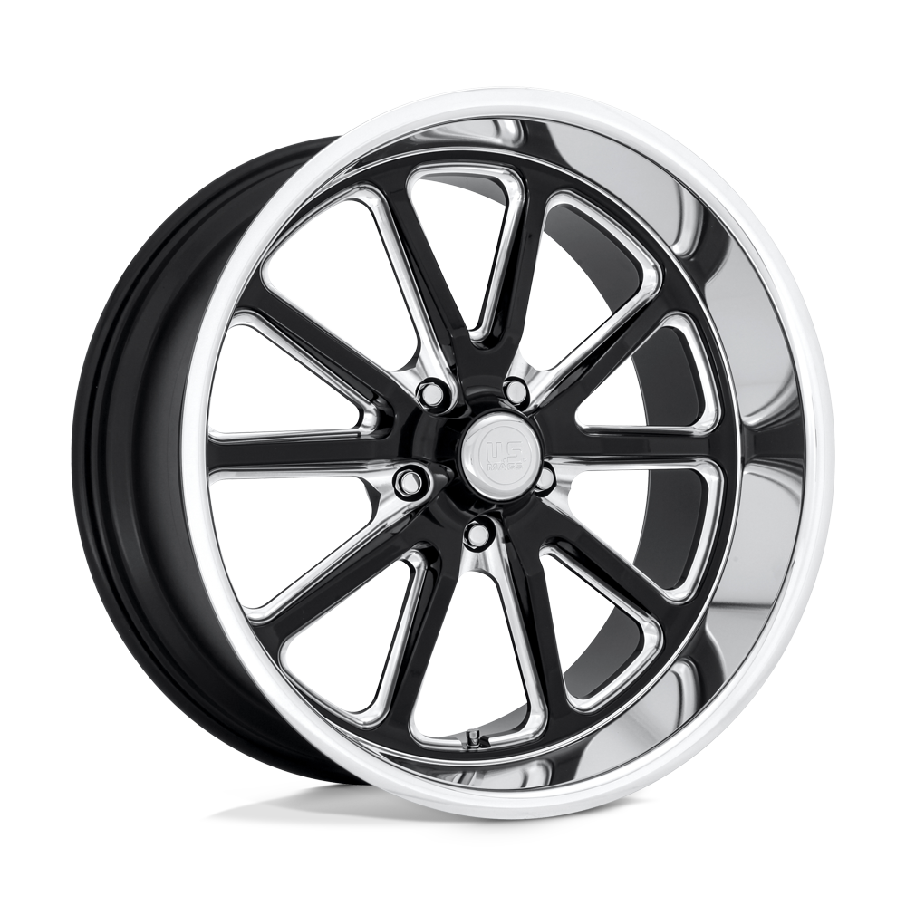 18X9.5 US Mag 1PC U117 RAMBLER 5X4.75 1MM GLOSS BLACK MILLED