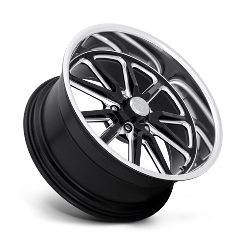 18X9.5 US Mag 1PC U117 RAMBLER 5X4.75 1MM GLOSS BLACK MILLED