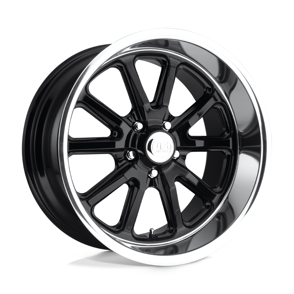 18X9.5 US Mag 1PC U121 RAMBLER 5X4.5 1MM GLOSS BLACK