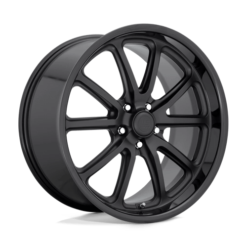 18X8 US Mag 1PC U123 RAMBLER 5X4.75 1MM GLOSS BLACK MATTE BLACK