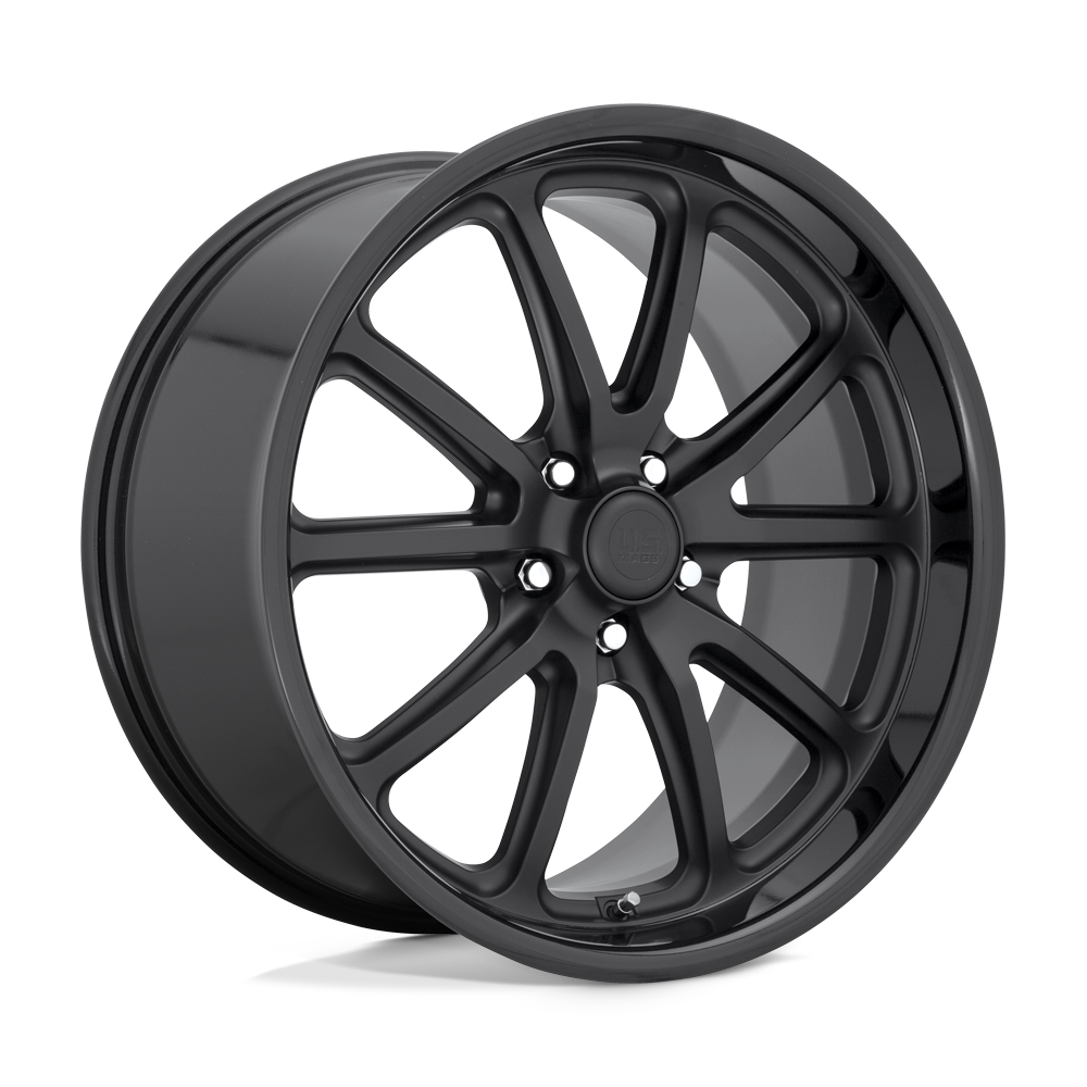 18X8 US Mag 1PC U123 RAMBLER 5X4.75 1MM GLOSS BLACK MATTE BLACK