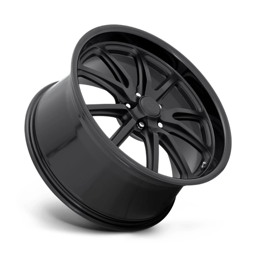 18X8 US Mag 1PC U123 RAMBLER 5X4.75 1MM GLOSS BLACK MATTE BLACK