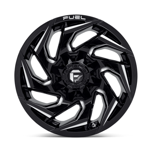 17X9 Fuel 1PC D753 REACTION 5X5.5/150 -12MM GLOSS BLACK MILLED